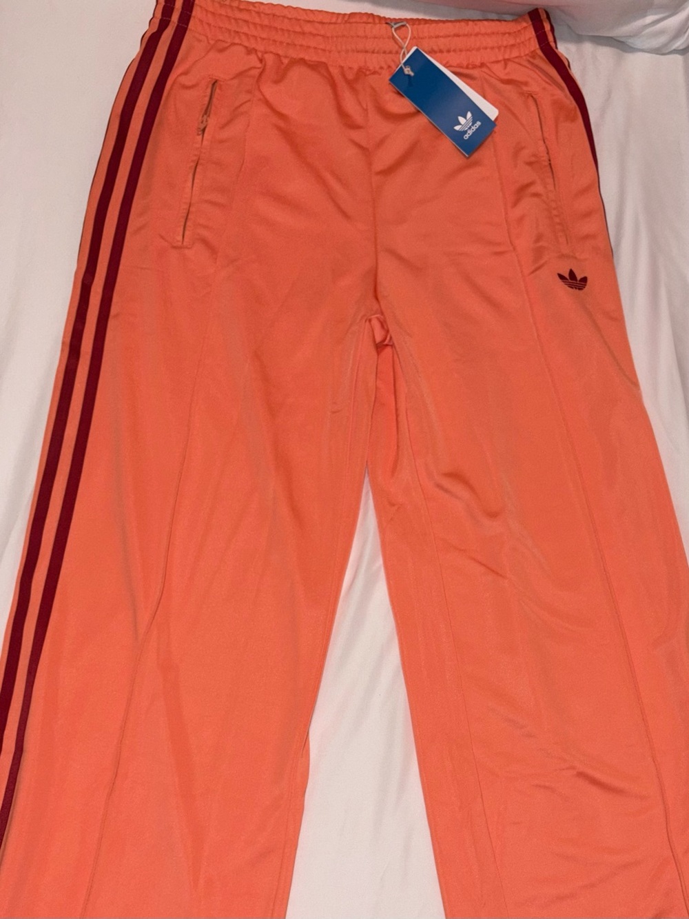 Adidas Originals Firebird Women Loose Pants Semi Coral Size M - New - Picture 7 of 16